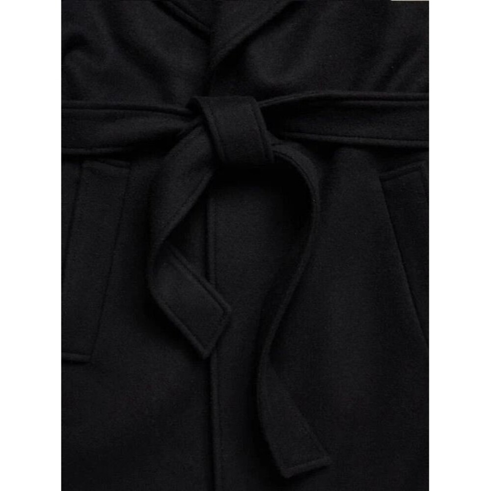 Banana Republic Women's NEW Oversized Wool-Cashmere Wrap Small (S) Black 754435 - Picture 4 of 8